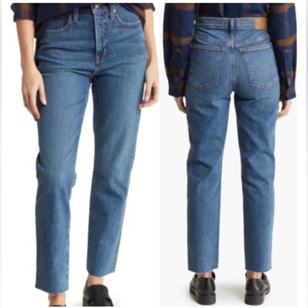 MADEWELL The Perfect Vintage Jean in Alstyne Wash Raw Hem Size 31